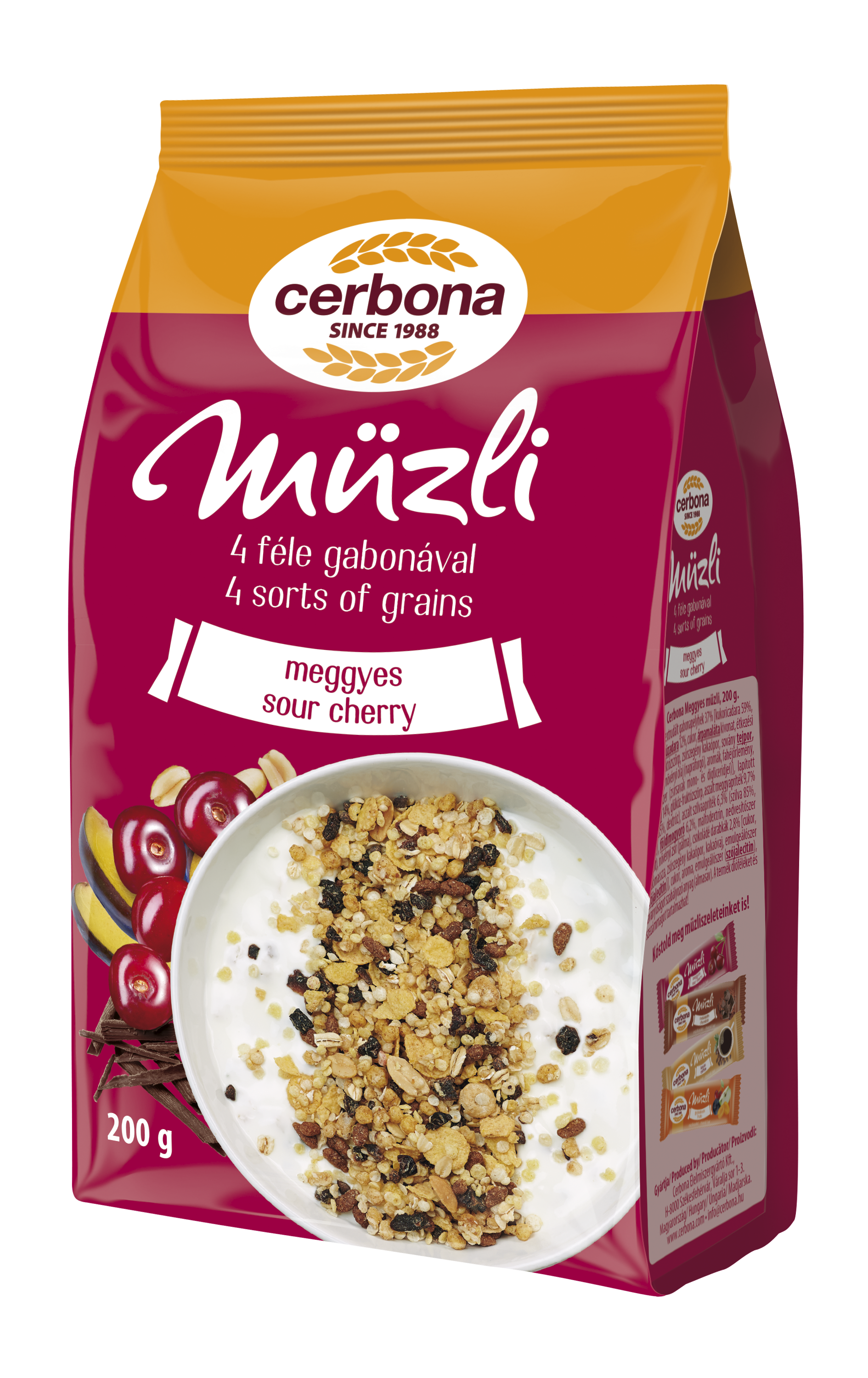 Cerbona Meggyes müzli 200g